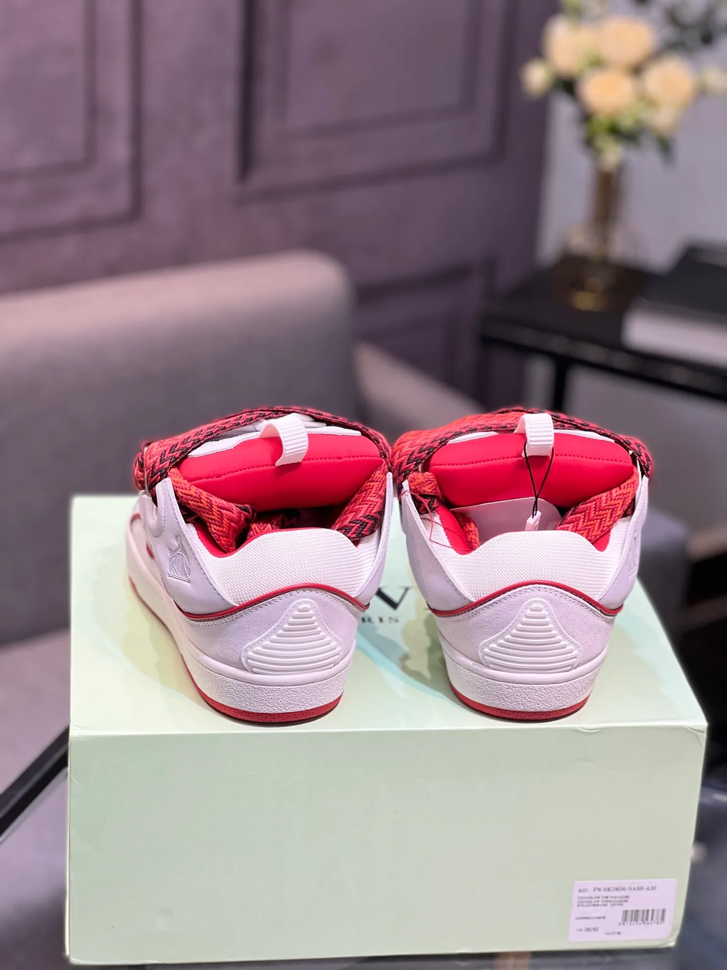 Men's men's shoes💰780 [LANVIN] Latest lace-up fashionable casual sneakers for couples High-quality CLAY couple series‼ ️ The latest trendy products of the season 🌈Many bloggers have planted grass and purchased the original open-mold customization. The upper and outsole are sewn with mark threads without edge sealing. Multiple material splicing combination design. Very versatile for fashionable and casual wear. Comfortable on the feet. Recommended for self-retention (upper cowhide + cow suede + breathable mesh) inner foot pad cowhide exclusive original open-mold clear logo rubber outsole ⚠️36-44 yards (45 custom-made)